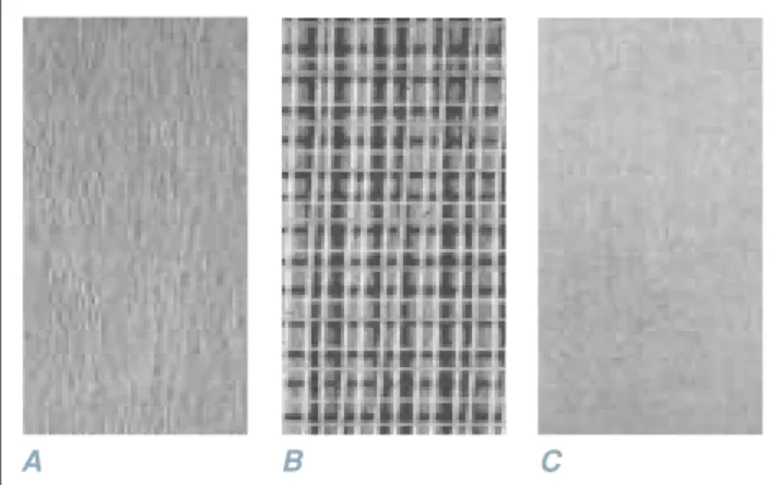 Figure 2. Reinforcement commonly used in roofing  membranes: (a) random short glass fibre mat;