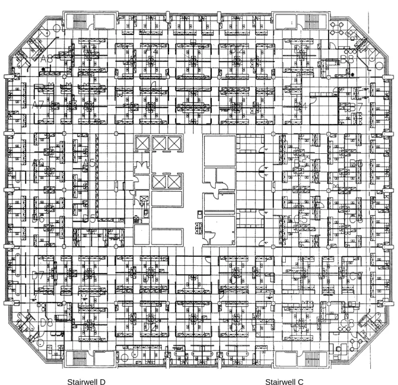 Figure 2: Typical Floor Plan of the Jean Talon Building