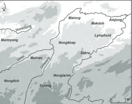 Figure 2-7: The polities of Northeastern Ri Bhoi