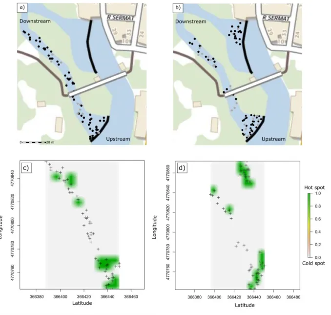 Figure  2:  Distribution  of  the  sampling  points  for  the  descriptive  approach  in  natura