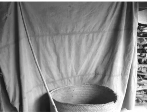 Figure 7. Further optimation of the recording environment. A piece of thick, rough cloth is used to cover sound-reflecting surfaces and open space, which also dampens background noise.