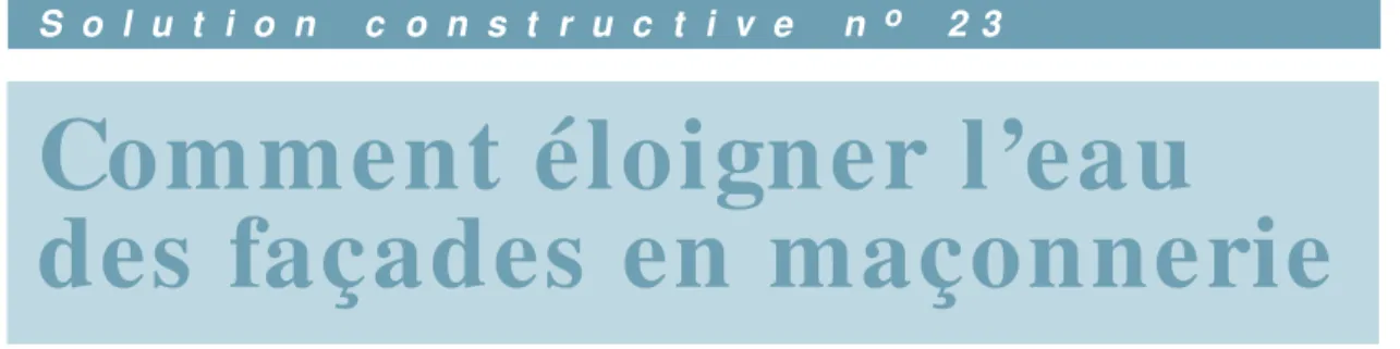 Figure 1. Dommages dus au gel  (le chaperon permet l’écoulement de l’eau sur le mur)