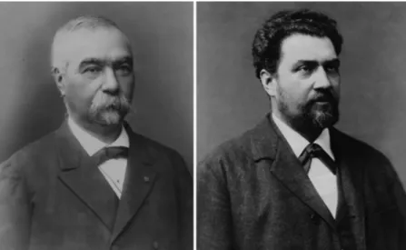 Figure  1.  Aimé  Laussedat  (1819–1907,  left)  and  Albrecht  Meydenbauer  (1834–1921,  right),  inventors  of  similar  methods  for  surveying based on photographic images they called métrophotographie in French and Photogrammetrie  in German, respecti