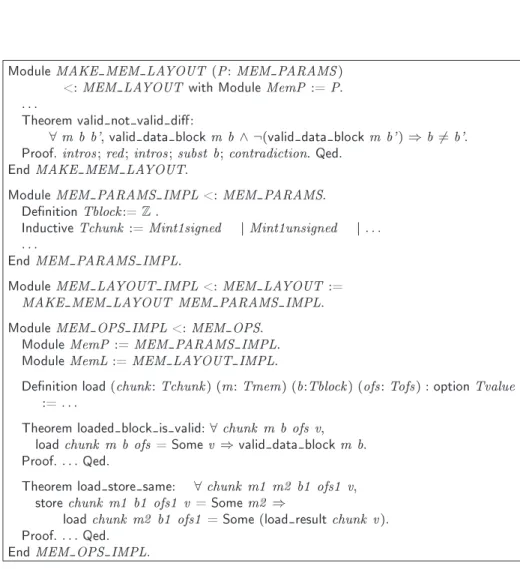 Fig. 10. Architecture of the specication (implementation modules)