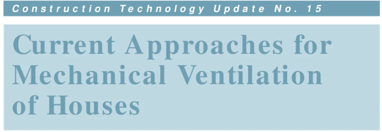 Table 1. Ventilation Capacity