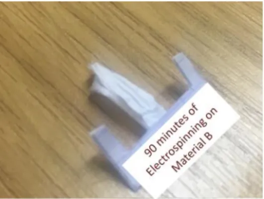 Figure 5. Delamination between material B and Electrospun PA-6 nanofibers