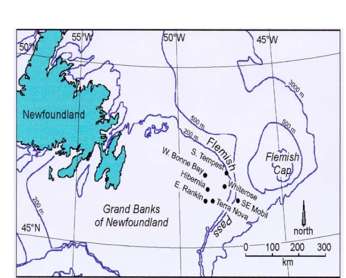 Figure 2.2: Representative Grand Banks locations selected for use in this study.