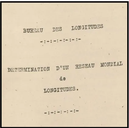 Figure 2 - The title page of Ferrié’s memorandum of 5th March, 1919 