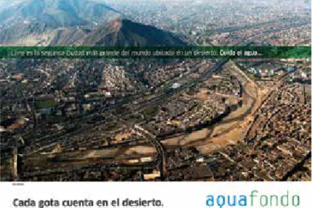 Figura 2 - Campaña de sensibilización “Cada gota cuenta en el  desierto” impulsa por El Comercio y la fundación Aquafondo.