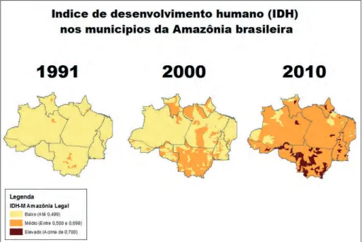 Figura 1: Evolução do IDH-M na região Norte do Brasil.