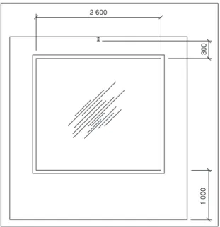 Figure 6. Emplacement (idéal) du gicleur monté  au plafond par rapport à la fenêtre (élévation)