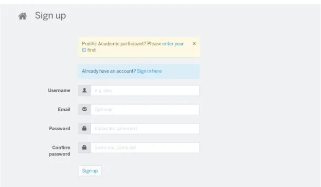 Figure 4: Gistr signup screen