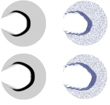 Fig. 5. Second example at times 0 and 1.