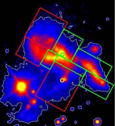 Figure 1. Smoothed g-band SDSS image of Arp 259, with ULX candidates marked. North is up and east to the left