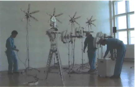 Figure 2.22  Bruce  Wands,  Variations, interactive musical  sculpture installation with  surrounding  speakers.