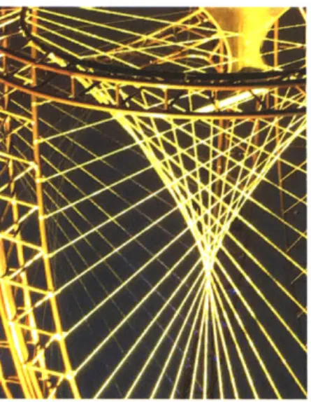 Figure  3.30  Close-up of the Chandelier wing  showing the  reflective qualities of