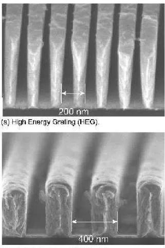 Fig. 9.— Electron micrographs of representative HEG and MEG grating bars.