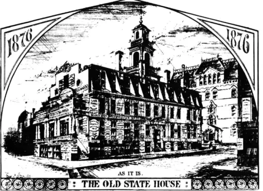 fig. 5.3.  'The  Old  State House:  As  It Is.'  An  1876 drawing  made  as  part of the preservation effort