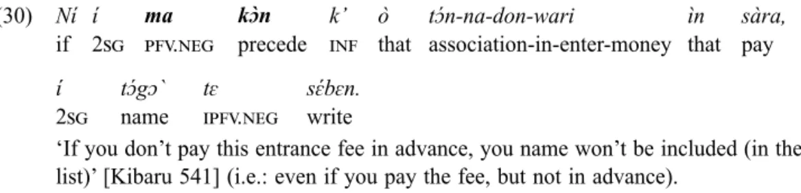 Table 1. Scope of negation in constructions with infi  nitives