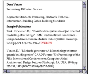 Figure 3:  IRC information showing staff members