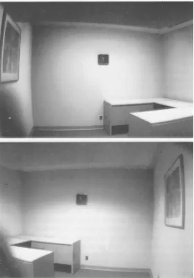 Figure 1 depicts actual views into two of the four rooms.