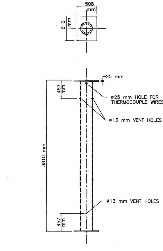 Figure 1.  Elevation and  cross-sectional  details  of a  typical column 