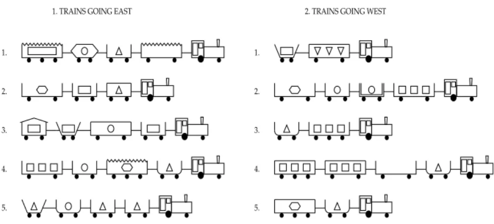 Figure 2. The new set of 10 trains (Michie et al., 1994).