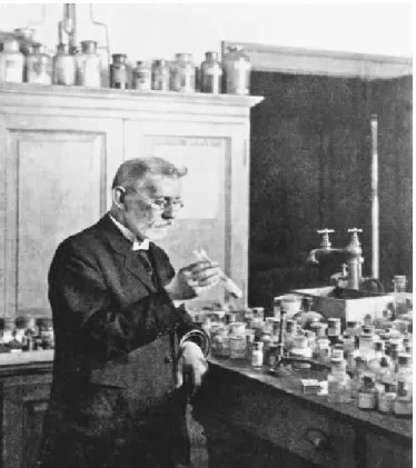 Figure 9 : Photographie de Paul Ehrlich dans son laboratoire (1880). 