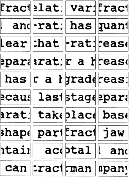 Figure  3-5:  Extracted  Instances  of Character  "a"
