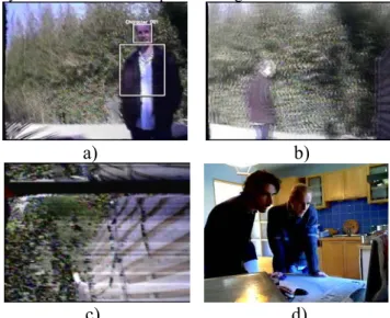 Figure 10: a) example of a person detected in the “outdoor” 