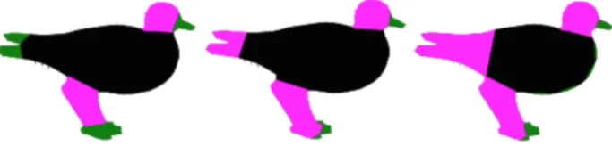 Figure 1: Annotations from our user study: main shape (black), parts (ma- (ma-genta), details (green)