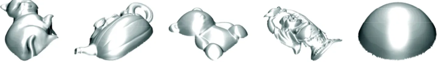 Figure 4: 3D-reconstruction results using the full pipeline, consisting of a preprocessing [28], followed by classic PS [27], and finally the proposed method.