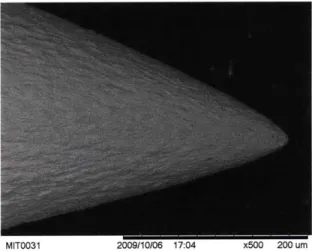 Figure  3-1:  Scanning  electron  microscope  image  of  an emitter  tip