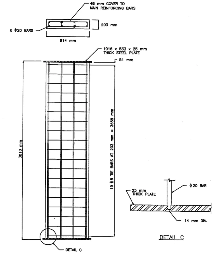 Figure  8 .   E l e v a t i o n   and  C r o s s - S e c t i o n   o f  Column  N o .   6 