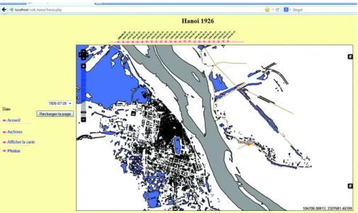 Figure 4. Snapshot of the web-mapping application