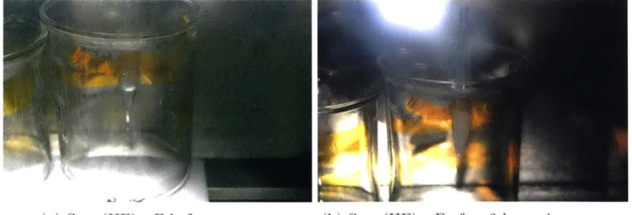 Figure  2-1:  Crystallization  of Smll-(HF) 1 . 9 F  in  vacuum  (in  tip  of  dropper)