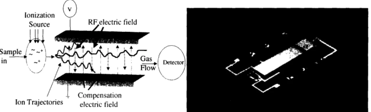 Figure  7:  Ion motion  between  DMS  filter  electrodes  showing  complete  passage  of  compensated  ions  (left).