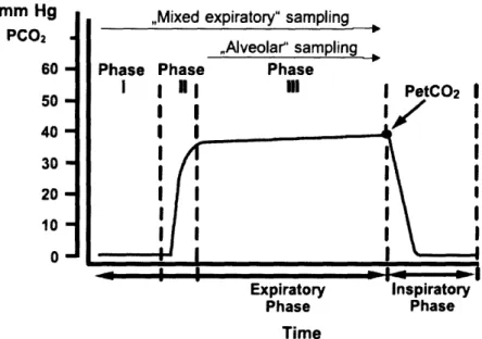 Figure  9:  Schematic  of  a  normal  capnogram  and  typical  modes  of  sampling  [50]