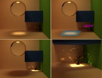 Fig. 1 Portals allow the manipulation of lighting effects in a scene.