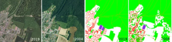 Fig. 1. Image and semantic data evolution 2004-2019. Note also the seasonal changes and lighting condition differences.