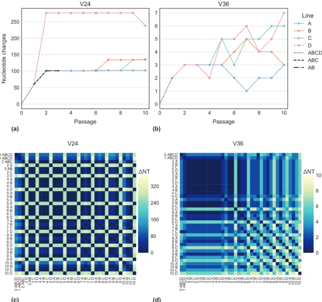 Figure 6. Serial passage genome changes. Genome changes throughout serial passage in ECEs