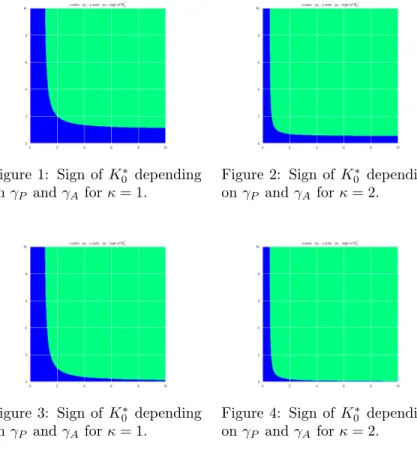 Figure 1: Sign of K 0 ∗ depending