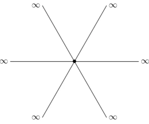 Figure 1. Star-graph with N = 6 edges