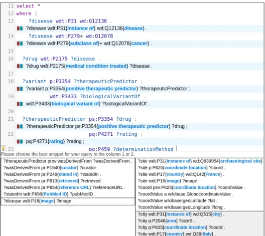 Fig. 6. We deployed two approaches in our LinkedWiki SPARQL editor to do a quantitative evaluation.