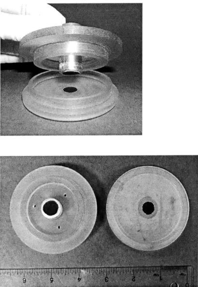 Figure 8:  The chamber  for applying  torsional shear deformation.  Patches of fine  grit sandpaper on the base and  top platen  prevent the hydrogel  disks  from slipping.