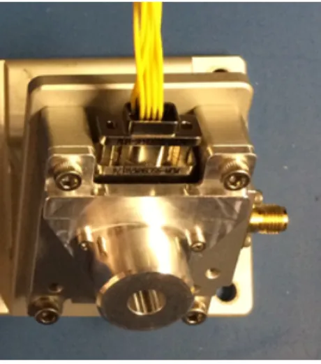 Figure 3-2: SXM detector and preamp housing. The SXM detector is located below the collimator.