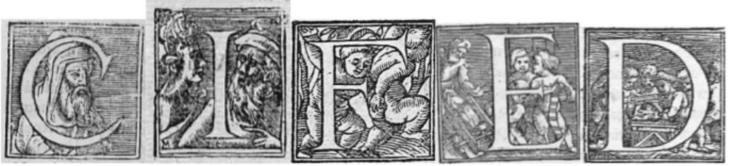 Figure 2. Exemples de lettrines composées de traits