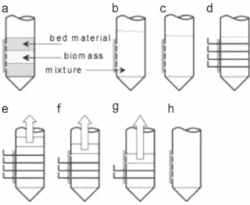 Fig. 1. Schematic presentation of the “frozen bed” technique.