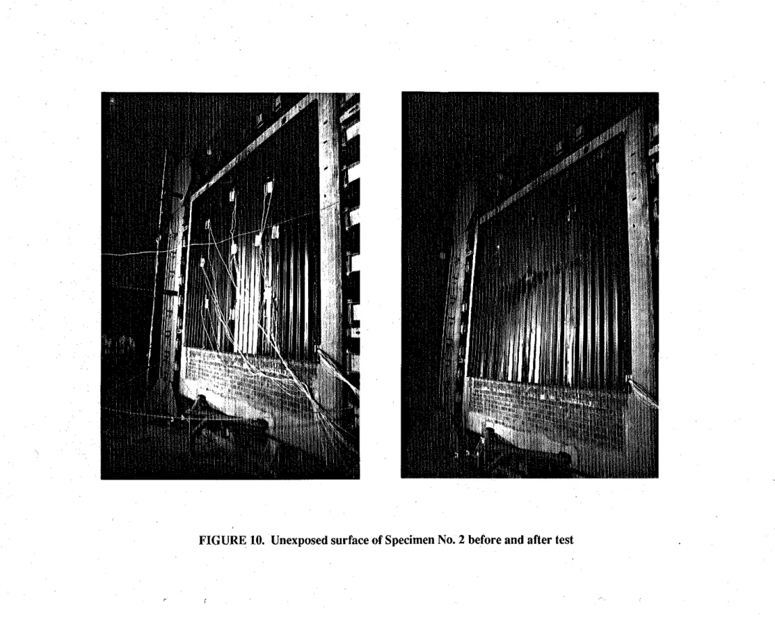 FIGURE  10.  Unexposed surface  lpecimen  No. 2  before and after test 