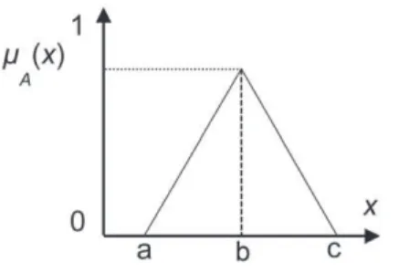 Figure 4. A triangular membership function.
